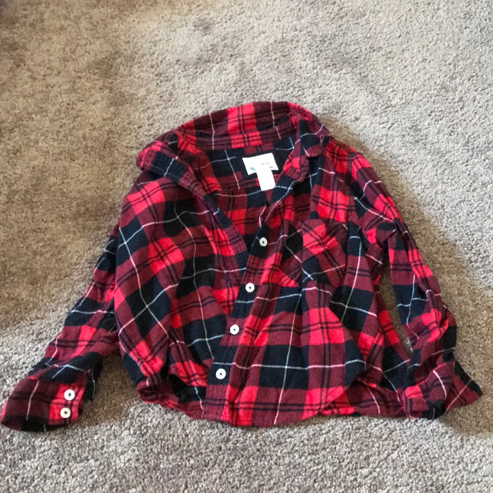 Plaid crop top flannel